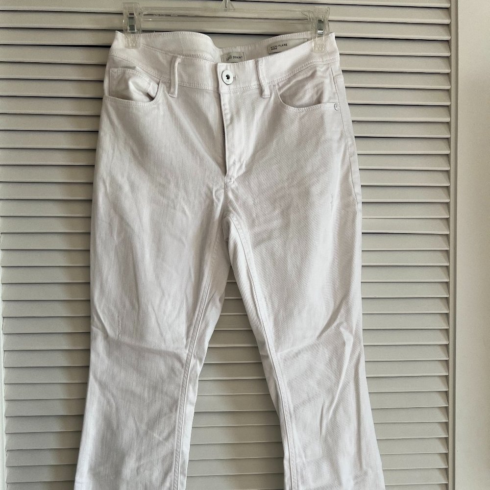 J. Jill White Denim Kick Flare Jeans